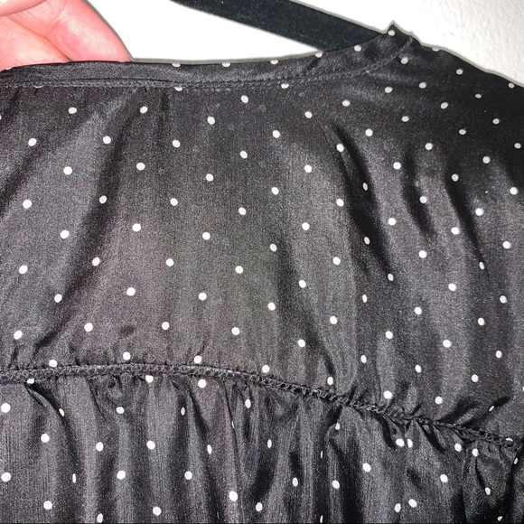 Scotch & Soda Maison Scotch Polka Dot Print Layered Ruffle Sleeves Blouse Top - Picture 8 of 9